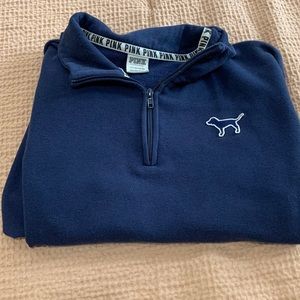 Navy blue half zip, PINK